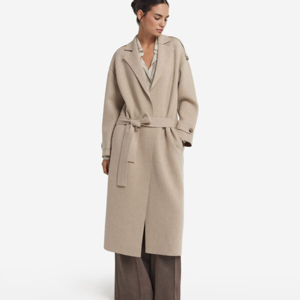 Ultrasoft Cashmere long coat with belt