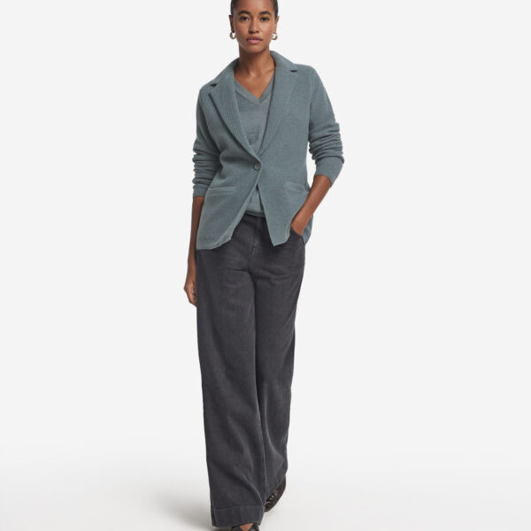 Wool and cashmere jacket with lapels