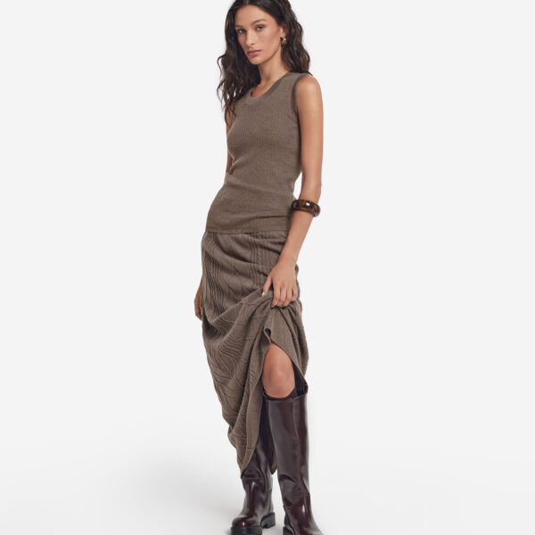 Ultrasoft Cashmere mixed knit skirt