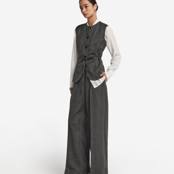 Herringbone Wool Sweater Vest