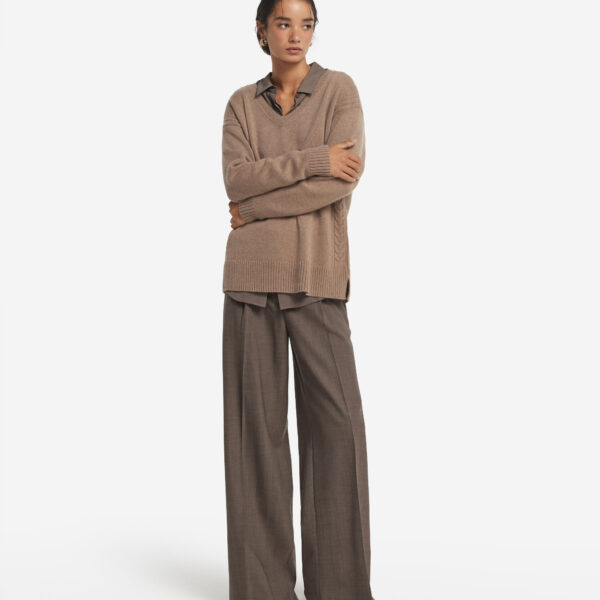 Ultrasoft Cashmere cable-knit detail sweater