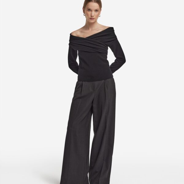 Ultrasoft Cashmere Wrap Neck Sweater