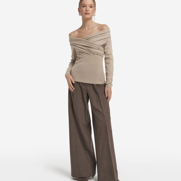 Ultrasoft Cashmere Wrap Neck Sweater