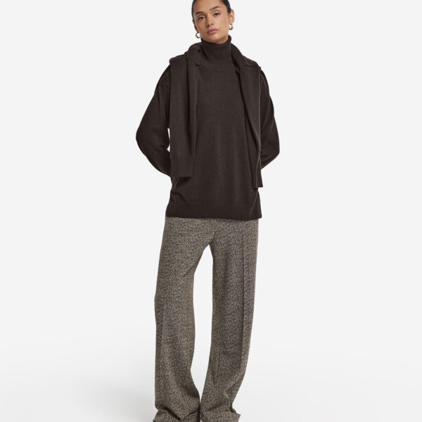 Ultrasoft Cashmere Turtleneck Sweater with Slits