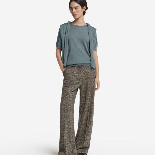 Ultrafine Cashmere Crewneck Sweater with Short Sleeves
