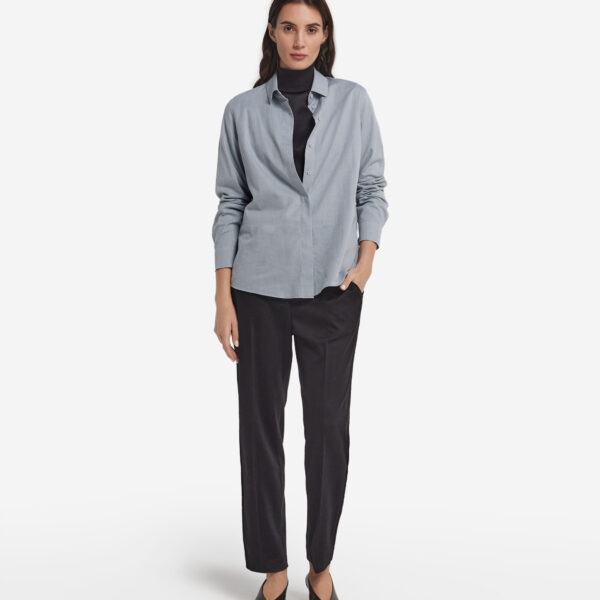 Wool jersey cigarette pants