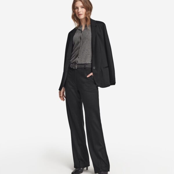 Wool jersey basic pants