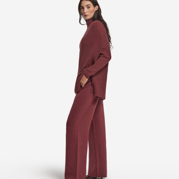 Wool Lamé Wide Leg Pants