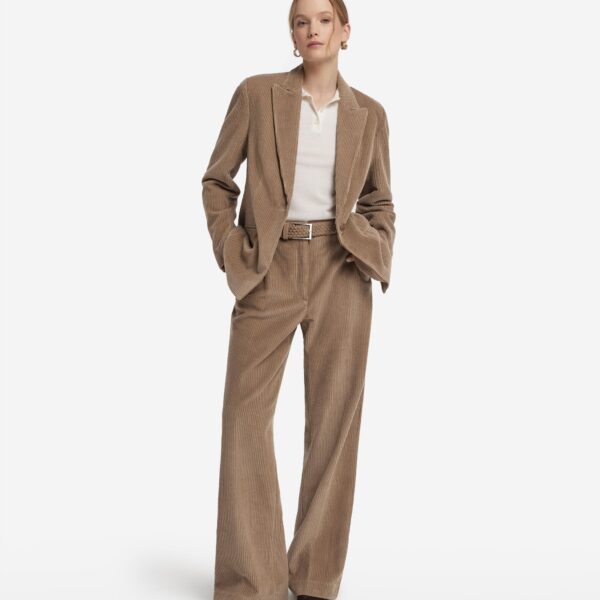 Wool and cashmere velvet pants