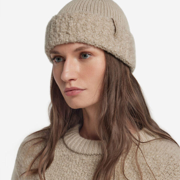 Ultrasoft Cashmere and bouclé cap